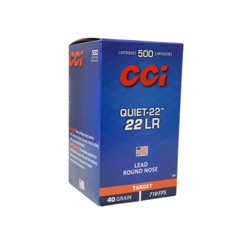 CCI QUIET SUBSONIC 22LR 40GR 710FPS AMMO 500RDS