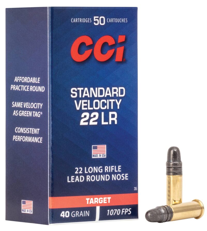 CCI STANDARD VELOCITY TARGET 22LR 40GR 1070FPS AMMO 50RDS