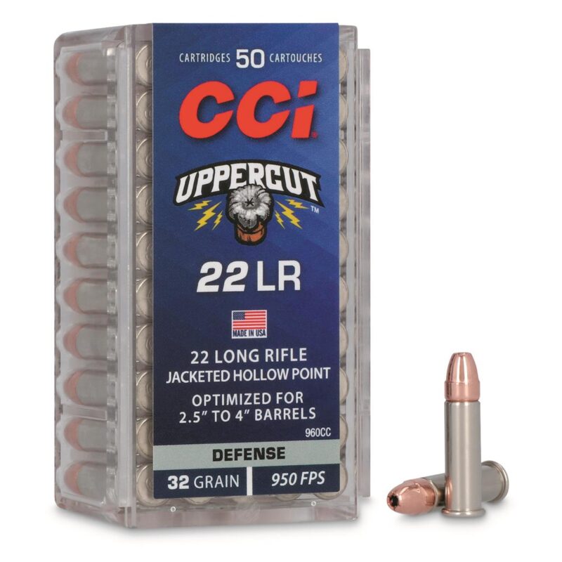 CCI UPPERCUT 22LR 32GR JHP 950FPS AMMO 50CT