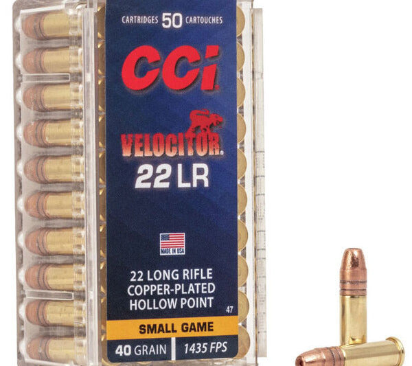 CCI VELOCITOR 22LR 40GR 1435FPS CPHP AMMO 50RDS