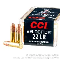 CCI_VELOCITOR_22LR_40GR_1435FPS_CPHP_AMMO_50RDS CCI VELOCITOR 22LR 40GR 1435FPS CPHP AMMO 50RDS