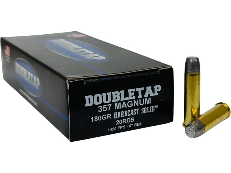 DOUBLETAP 357 MAG 180GR HARDCAST SOLID AMMO 20RDS