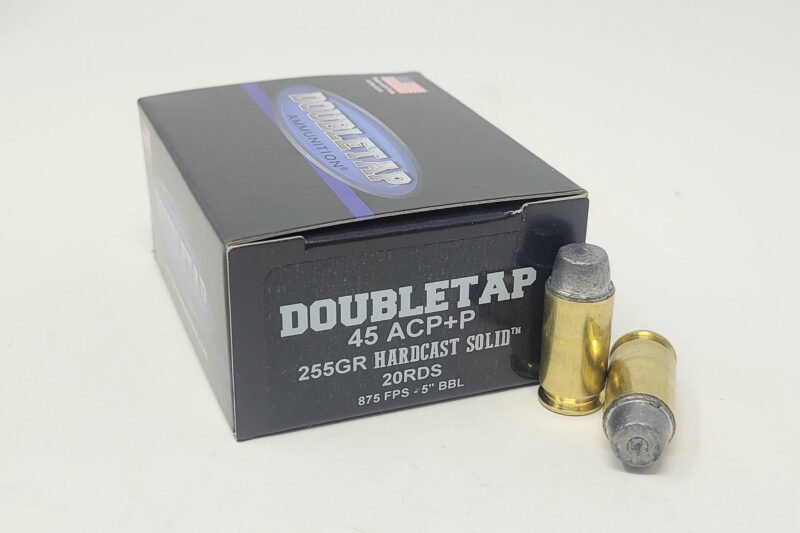 DOUBLETAP 45ACP+P 255GR HARDCAST SOLID AMMO 20CT