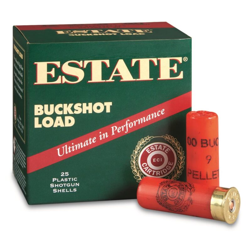 ESTATE 12GA 2-3/4" 9 PELLETS 00 BUCK AMMO 25RDS