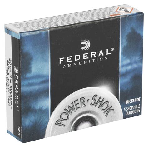 FEDERAL 20 GAUGE MAGNUM BUCKSHOT 1100FPS 2BUCK 5CT SHOTSHELL