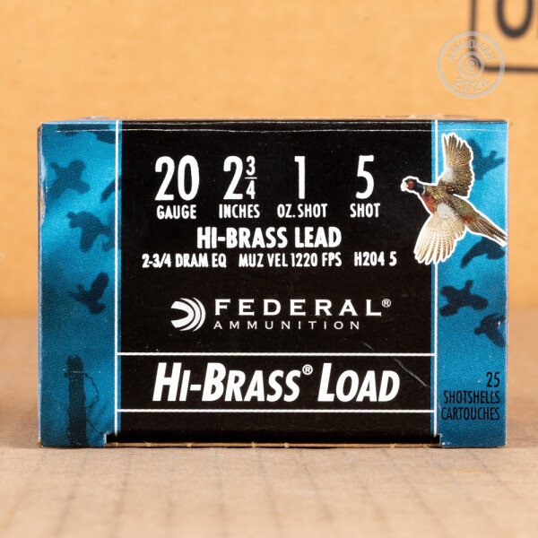 FED AMMO 20GA 2.75" 1OZ #5 Box
