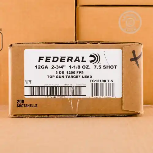 FEDERAL 12GA 2-3:4″ 1235FPS 1-1:8OZ #7.5 AMMO 250RDS FEDERAL 12GA 2-3/4" 1235FPS 1-1/8OZ #7.5 AMMO 250RDS