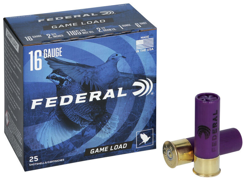 FEDERAL 16GA 2.75" 2.5D 1OZ #6 AMMO 25CT