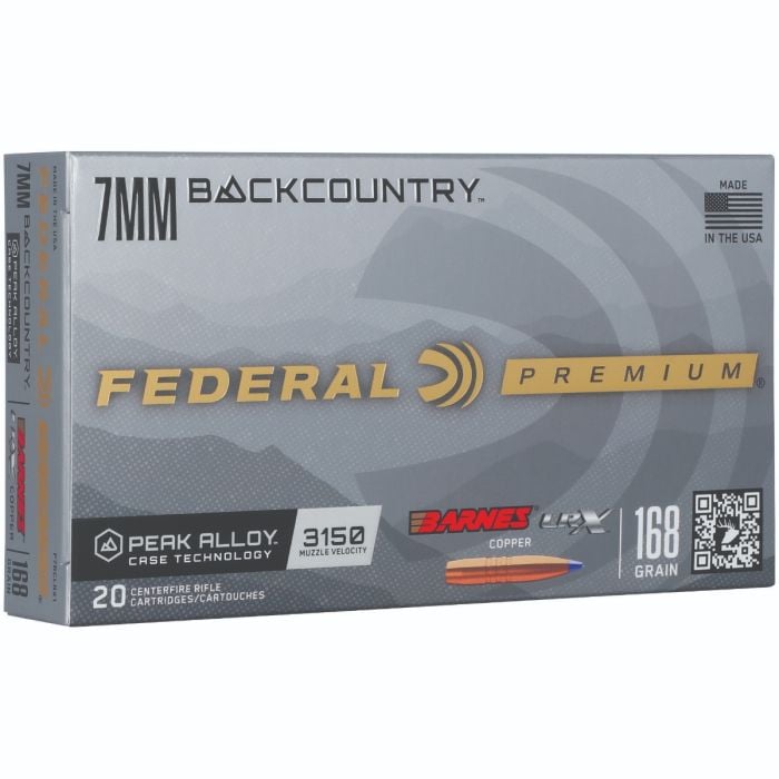 FEDERAL 7MM BACK COUNTRY BARNES LRX AMMO 20CT
