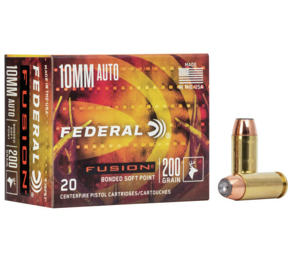 FEDERAL FUSION 10MM ACP 200GR AMMO 20RDS