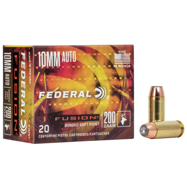 FEDERAL FUSION 10MM ACP 200GR AMMO 20RDS