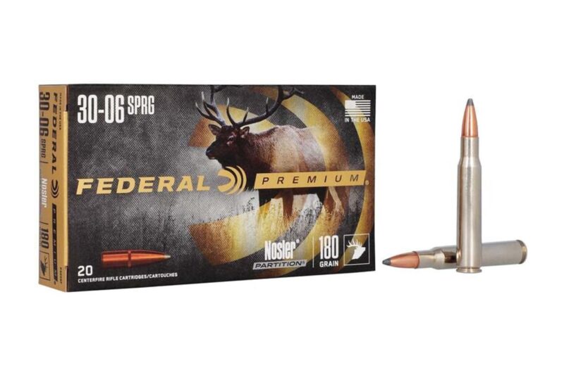 FEDERAL PREMIUM 30-06 SPRG 180GR NOSLER PARTITION AMMO 20RDS FEDERAL PREMIUM 30-06 SPRG 180GR NOSLER PARTITION AMMO 20RDS