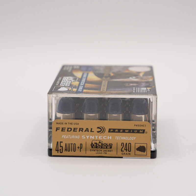 FEDERAL PREMIUM SOLID CORE 45 ACP+P 240GR AMMO 20RDS