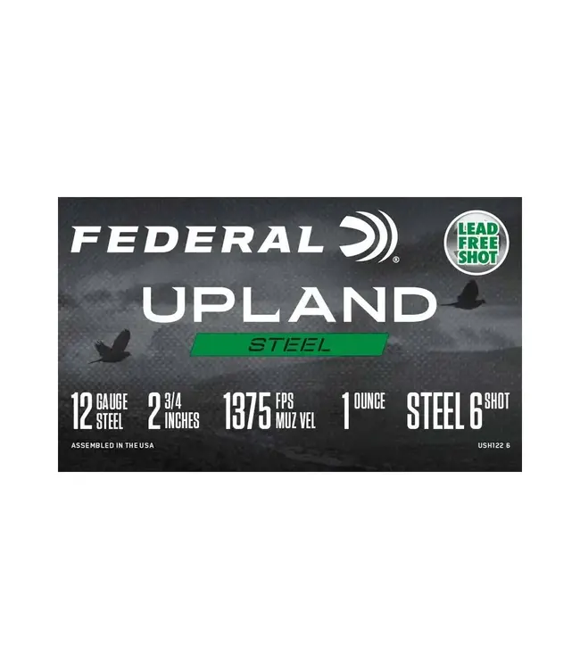 FEDERAL UPLAND STEEL 12GA 2-3/4 1375FPS 1OZ #6