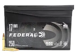 FEDERAL 17 HMR 17GR HP AMMO 250RDS
