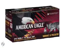 FEDERAL_243_WIN_75GR_JHP_40CT FEDERAL 243 WIN 75GR JHP 40CT