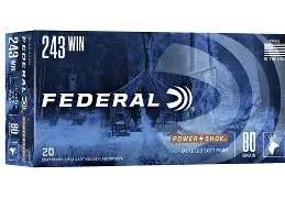 FEDERAL_243_WIN_80GR_SP_AMMO_20RDS FEDERAL 243 WIN 80GR SP AMMO 20RDS