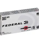 FEDERAL 380 AUTO 95GR FMJ AMMO 50CT