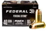 FEDERAL 40 S&W 165GR PUNCH JHP AMMO 20CT