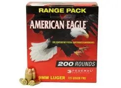 FEDERAL AMERICAN EAGLE 9MM 115GR 1000RDS CASE