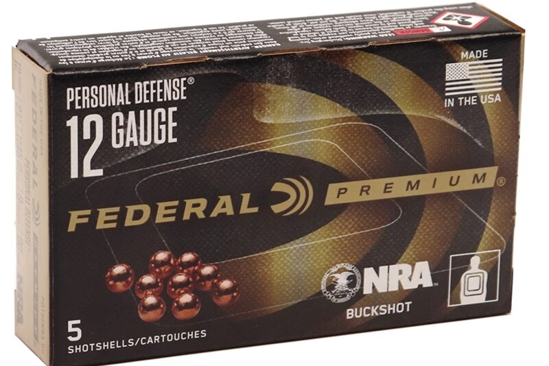 FEDERAL PREMIUM SELF DEFENSE 12GA 2.75" 1145FPS 9 PELLET 00 BUCK AMMO 5RDS