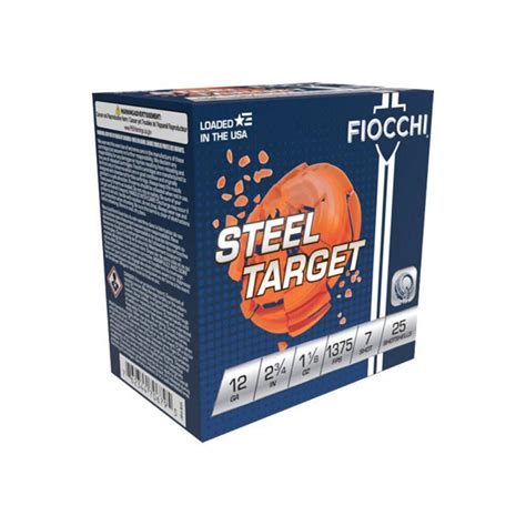 FIOCCHI 12GA 2-3/4 STEEL1375FPS 1-1/8 #7 CASE