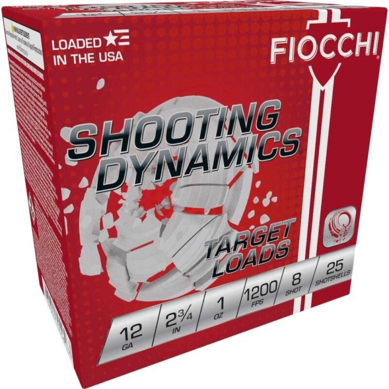 FIOCCHI 12GA 2-3/4" 1OZ 1200 #8 SHOT
