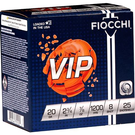 FIOCCHI 20 GA 2-3/4 7/8OZ #8 LEAD CASE
