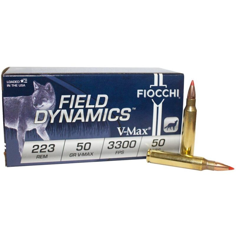 FIOCCHI 223 REM 50GR HORNADY V-MAX 50CT