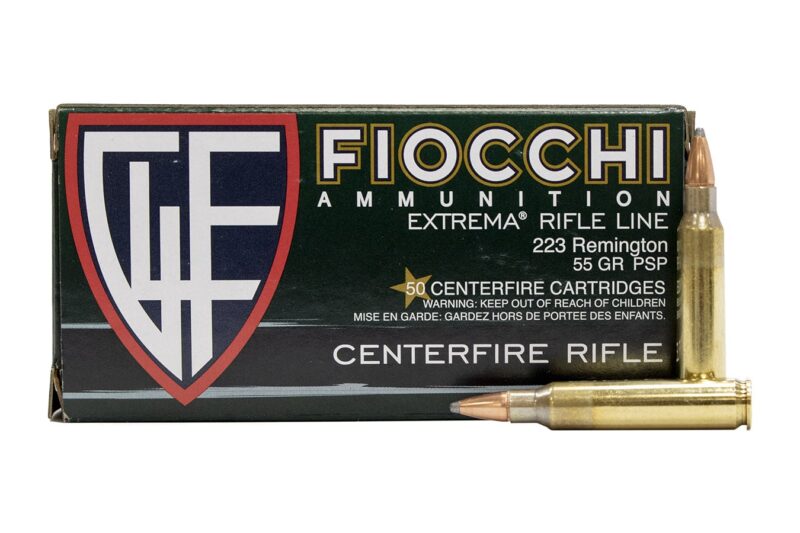 FIOCCHI 223 REMINGTON 55GR PSP AMMO 50CT