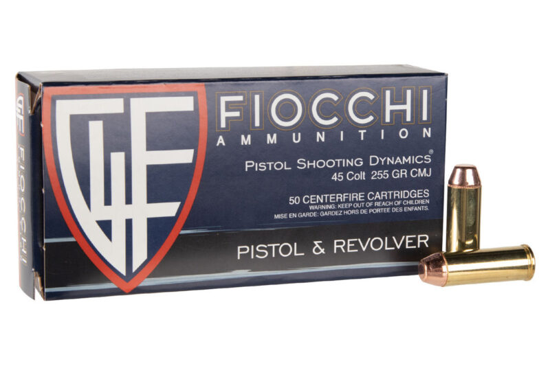 FIOCCHI 45 COLT 255GR CMJ AMMO 50CT
