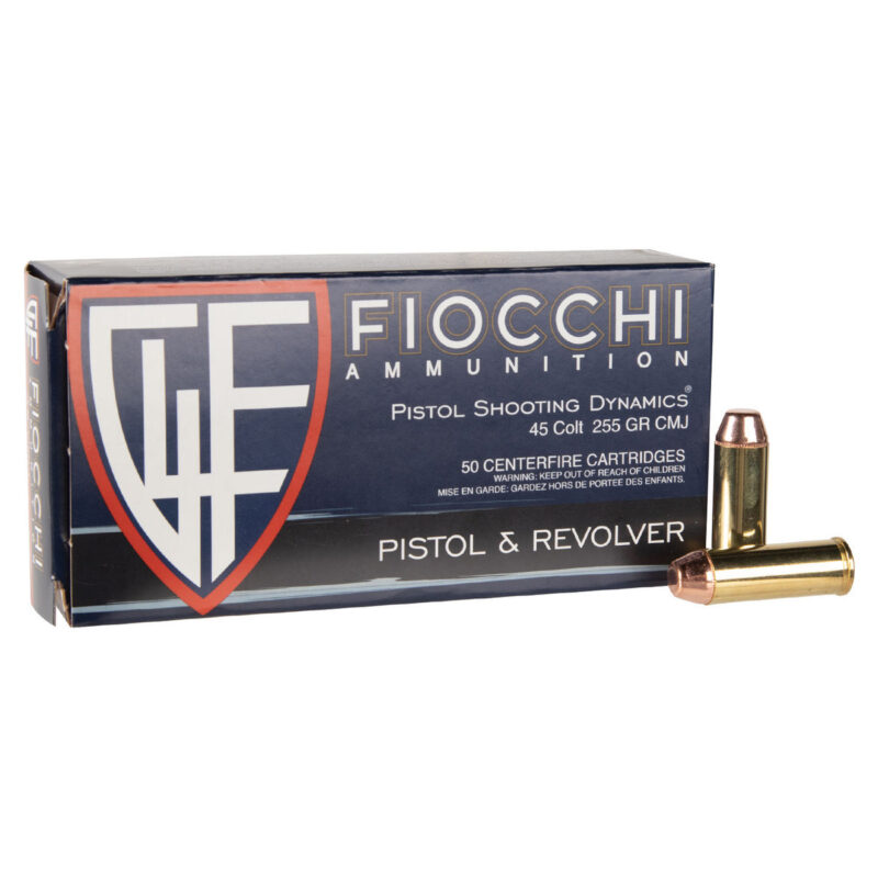 FIOCCHI 45 COLT 255GR CMJ AMMO 50CT