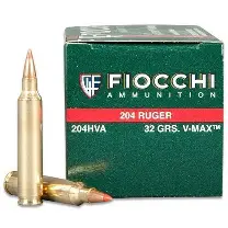 FIOCCHI AMMO 204 RUGER 32GR HRN V-MAX