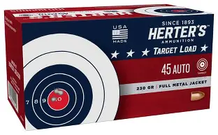 HERTERS_45ACP_230GR_FMJ_AMMO_50RDS HERTERS 45ACP 230GR FMJ AMMO 50RDS