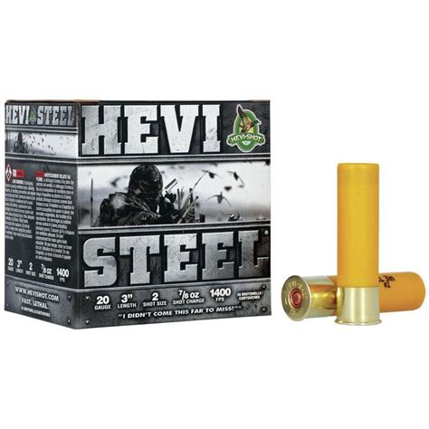 HEVI SHOT HEVI STEEL 20GA 3" 1400FPS 7/8OZ AMMO 25RDS