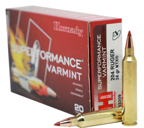 HORNADY 204 RUGER 24GR NTX