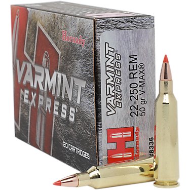 HORNADY 22-250 REMINGTON 50GR V-MAX AMMO 20CT