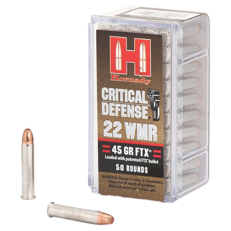 HORNADY 22 MAG 45GR FTX CRITICAL DEFENSE AMMO 50RDS