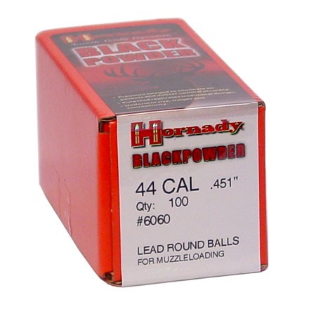HORNADY 44 CAL .451 LEAD ROUND BALL MUZZLELOADING HORNADY 44 CAL .451 LEAD ROUND BALL MUZZLELOADING