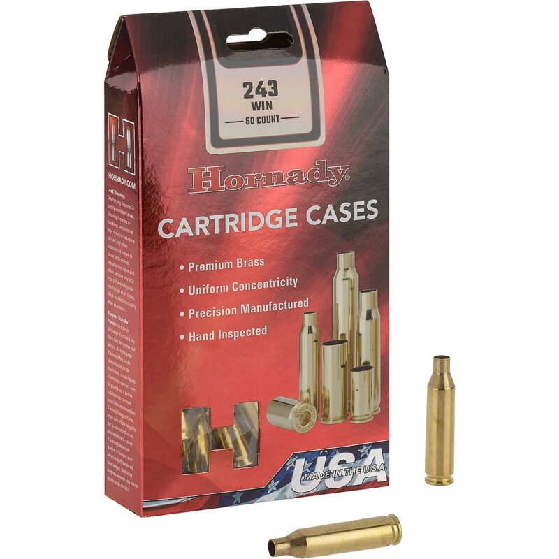 HORNADY BRASS 243 WIN UNPRIMED