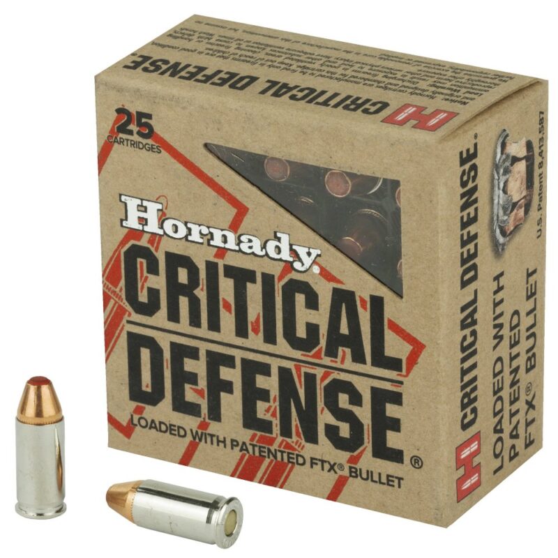 HORNADY CRITICAL DEFENSE 32 ACP 60GR FTX AMMO 25RDS