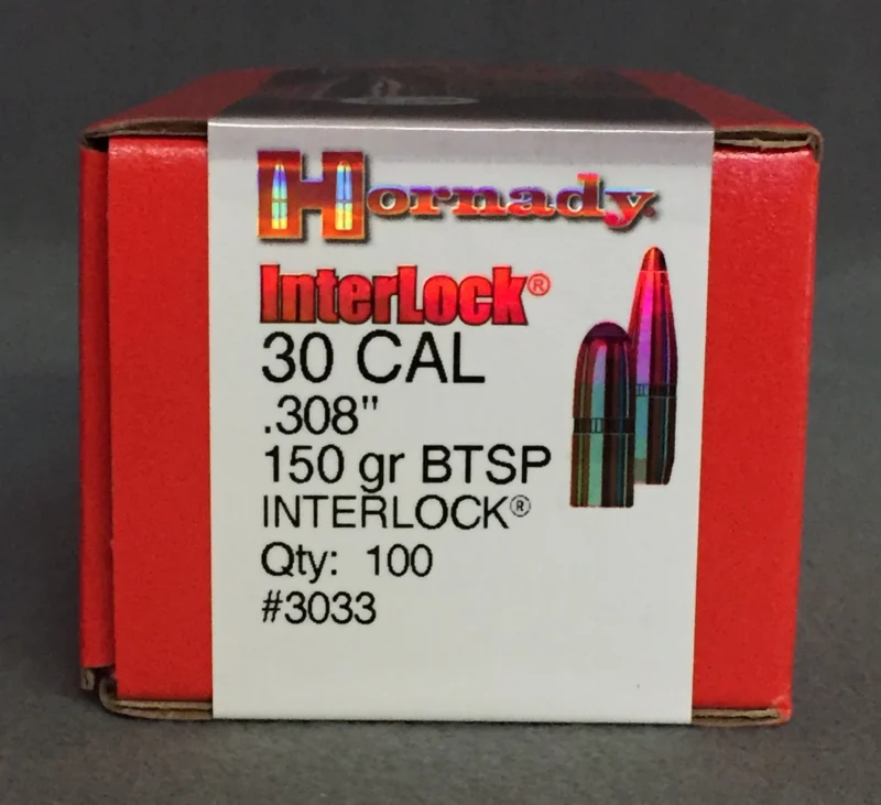 HORNADY INTERLOCK 30CAL 150GR BTSP BULLETS 100CT
