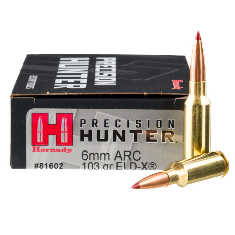 HORNADY PRECISION HUNTER 6MM ARC 103GR ELD-X AMMO 20RDS