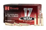 HORNADY 17WSM 20GR VMAX AMMO 50RDS