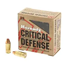 HORNADY CRITICAL DEFENSE 32 ACP 60GR FTX AMMO 25RDS