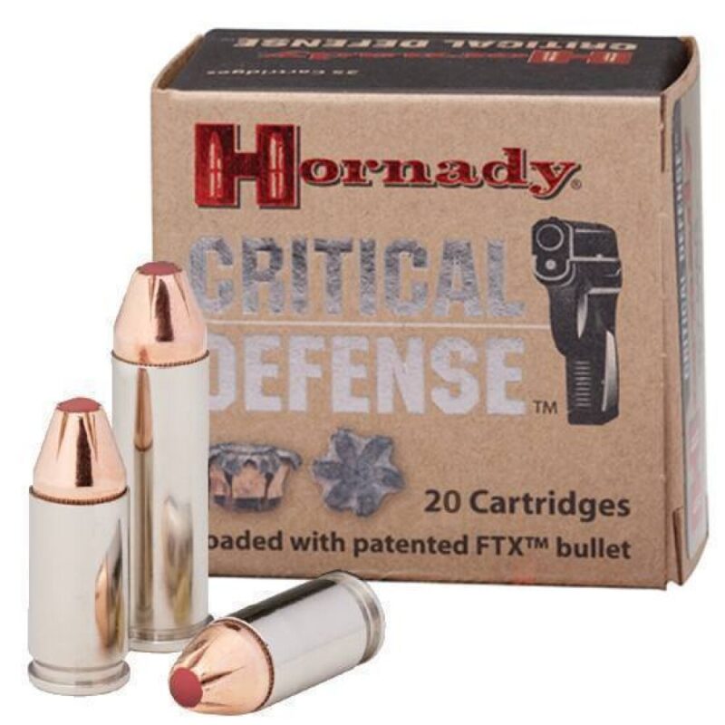 HORNDAY CRITICAL DEFENSE 40 S&W 165GR FTX AMMO 20RDS