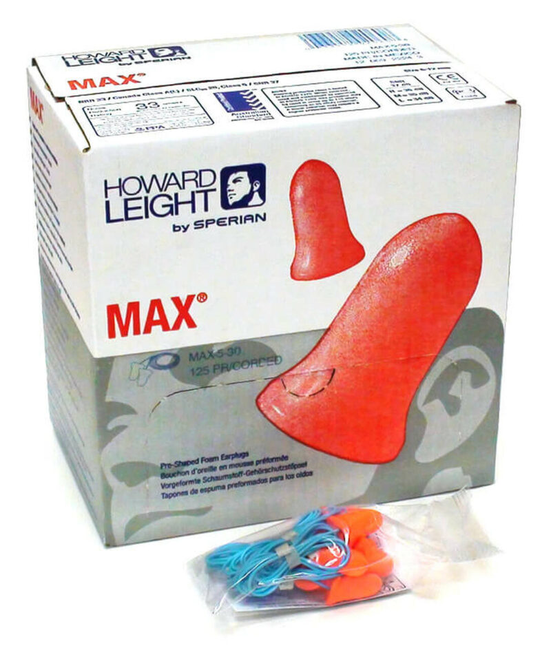 HOWARD LEIGHT EARPLUGS WITH CORD