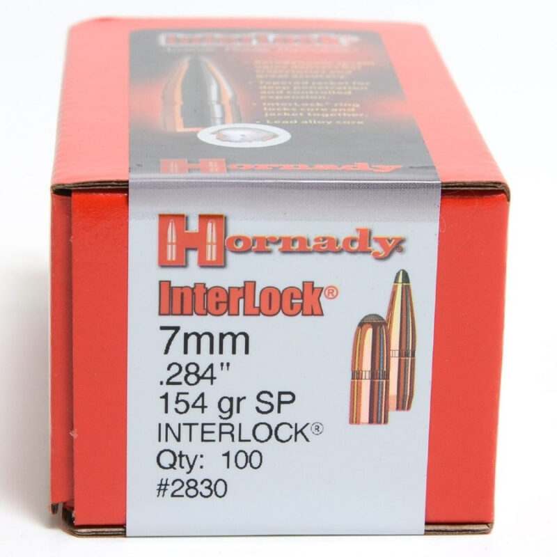 HORNADY 7MM (.284") 154GR SP BULLETS 100CT