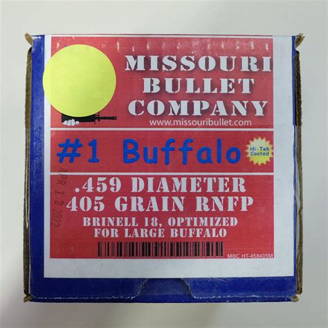 HT-458405M MISSOURI BULLET COMPANY .459" 405GR RNFP 200CT