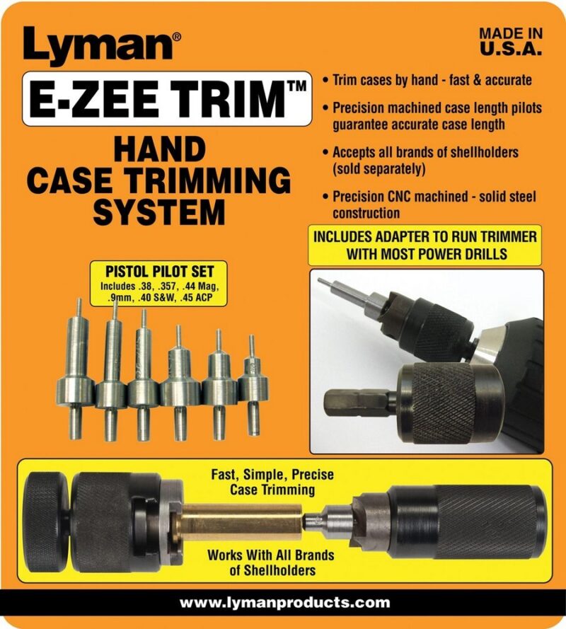 LYMAN E-ZEE TRIM HAND CASE TRIMMER PISTOL